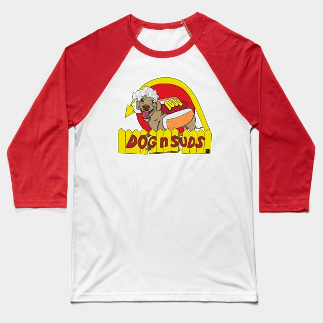 Dog n Suds Dachshund Baseball T-Shirt by AltTabStudio